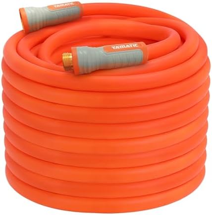 YAMATIC Flexible Garden Hose 5/8"x100ft, 360° Swivel Handle, Burst 600 PSI by YAMATIC