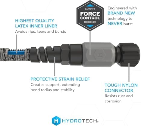 HydroTech 60 ft Auto Care Expandable Burst-Proof Hose, 5/8 in Diameter - Image 4