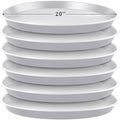 Eccliy 6 Pack Plastic Plant Saucer, Round, 20 Inch, White by Eccliy
