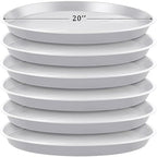 Eccliy 6 Pack Plastic Plant Saucer, Round, 20 Inch, White by Eccliy