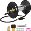 3/8" Heavy Duty Steel Pressure Washer Reel, 100FT High Pressure Hose Reel with Hand Crank, 4000 PSI Power Washer Hose Reel Swivel Arm for Liquid/Air/Water Use by Unknown