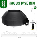 4 Inch Tall 66FT Landscape Edging with 70Pcs Metal Spikes, Plastic Garden Edging Border Landscape Edging Lawn Edging for Landscaping, Flower Bed, Paver, Yard - Image 5