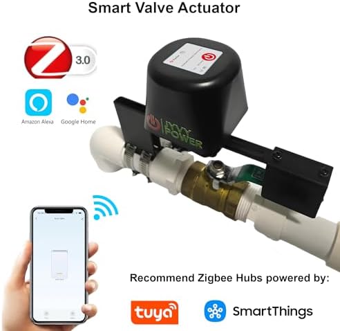Upgrade Zigbee 3.0 Smart Water Valve Shutoff Reinforced Mounting Arm Durable Metal Gear (TUYA/SmartThings Hub), Alexa/Google Compatible, 2.4 GHz, Motorized Ball Valve Actuator - Image 2