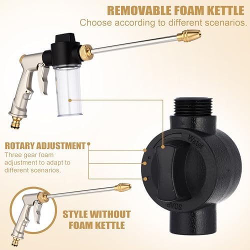 Lounsweer 6 Pack 2 In 1 High Pressure Hose Nozzle with Soap Foam Sprayer - Image 3