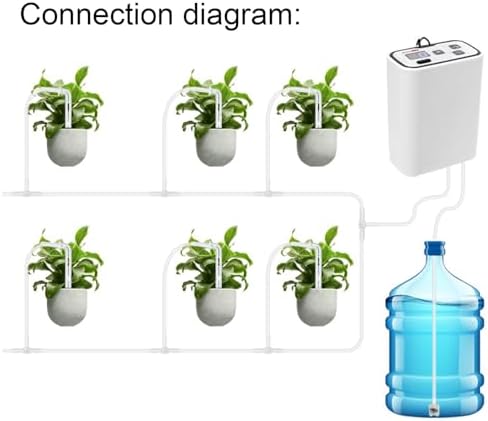 Plant Automatic Watering Machine, Low Noise Digital Programmable Water Timer, Automatic Drip Irrigation Kit for 6 Potted Plants - Image 3