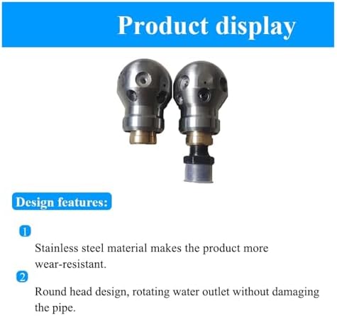 3/8 Rotating Sewer Nozzle, Stainless Steel, 360° Jet - Image 7