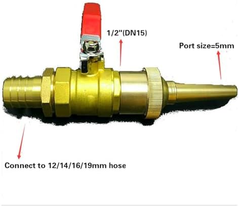 High Pressure Brass Ball Valve Switch for Hose Reel Water Gun Connector - DN15 1/2" Adjustable Flow for Garden, Car Wash, and Sprinkler Use(12mm) - Image 2