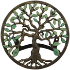 Zeckos Garden Hose Holder Tree of Life 12 Inch Cast Iron Green Bronze - Image 2