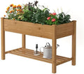 Wooden Planter Elevated Wooden Raised Garden Bed with Legs Planter Box by PULIJIAJU