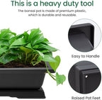 GROWNEER Large Bonsai Pots 3 Pack 14 Inch with Drainage Trays Training Pot - Image 4
