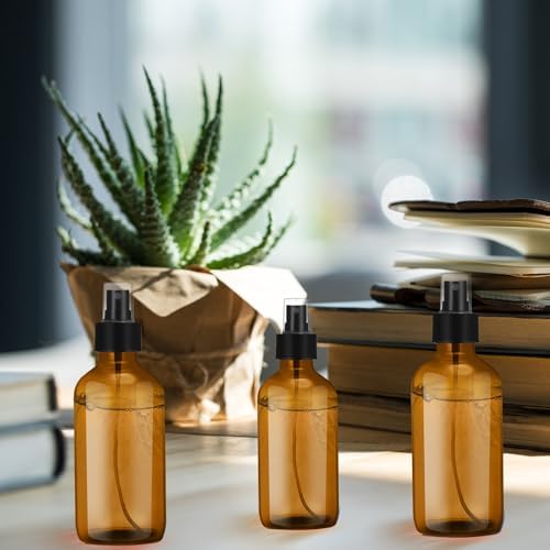 Norme 12 Pcs 8 oz Glass Spray Bottles, Funnels and Labels, Amber, Stylish - Image 6