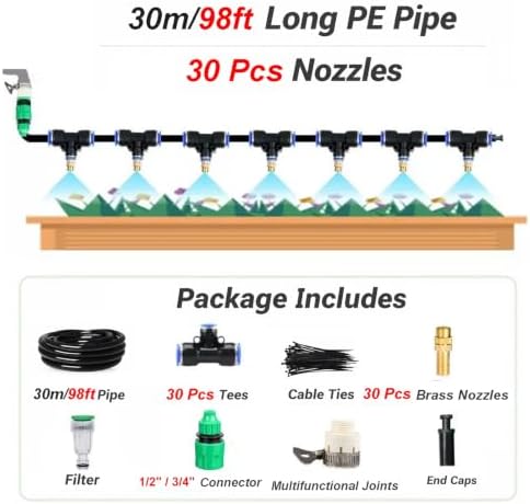 ZAQYCM 300 200 160 100 60 30 Ft Mister for Outside Patio Misting Cooling - Image 2