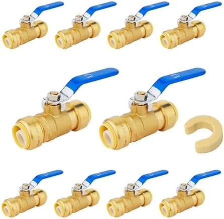 10PCS Foskan 3/4" Push Fit Ball Valves,1/4" Turn Shut-off Valves by Unknown