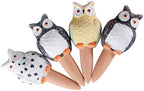 of 4 Large Owl Shaped Ceramic Plant Watering Stakes Automatic Drip Irrigation Spikes for Indoor Outdoor Garden Decor Plant Watering Bulbs - Image 5