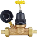 Apollo Valves ApolloPEX 3/4" Bronze Double Union PEX Water Pressure Regulator w/Gauge (APXPRV34WG) - Image 3