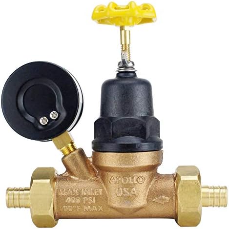Apollo Valves ApolloPEX 3/4" Bronze Double Union PEX Water Pressure Regulator w/Gauge (APXPRV34WG) - Image 3