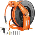 VEVOR Retractable Air Hose Reel with Double Arms, 3/8 IN x 65FT Hybrid Air Hose Max 300PSI, Air Compressor Hose Reel with 5FT Lead in, Ceiling/Wall Mount Heavy Duty Steel Reel for Workshop Garage by VEVOR
