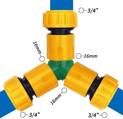 6PCS 3/4 1/2 inch Garden Hose Pipe Repair Connector Fitting Tubing Quick Connection(1I2inch-2way-6pcs(1)) - Image 5