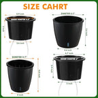 Planterhoma 6.7 Inch Self Watering Pots for Indoor Plants, 8 Packs Self Watering Planters for Orchid, Spider Plant, Devil's Ivy & African Violet, Water Indicator & Black Wick Pots, Black - Image 4