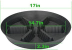 2 Pack Plant Saucer 17 inch 2 Pack, Raised Middle Plant Trays for Pots, Large Plastic Plant Saucers for Indoors, Water Tray for Plants,Drip Trays Plant Stand Water Catcher Tray, Pot Saucers for Plants - Image 2