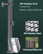 Floor Mounted Faucet Outdoor Water Pipe Vertical Fountain Irrigation Column,Freestanding Outdoor Faucet Water Column - Garden Hose Holder with Floor Mount, Patio Water Tap Fountain Hydrant f - Image 3
