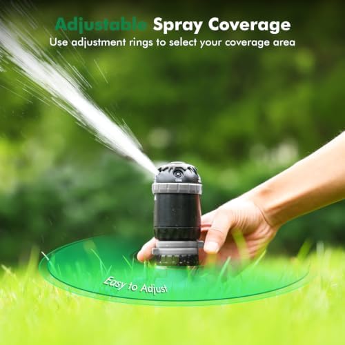 RESTMO 2 Pack Gear Drive Sprinkler with Step Spike Base, Silver - Image 5