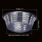 MECCANIXITY Plant Pot Saucer 11 Inch Plastic Round Flower Drip Tray for Indoor Outdoor, Clear Pack of 10 - Image 2