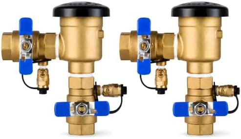 2 Pack 3/4 Inch Backflow Preventer, Brass Pressure Vacuum Breaker Assembly, 400 PSI Sprinkler Backflow Valve for Lawn Irrigation, Garden Water Lines and Outdoor Anti-Siphon Protection by YEE