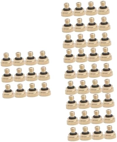 Sosoport 48pcs Low Pressure Brass Nozzle for Garden Spraying Atomizing Spray Head for Irrigation Misting Systems and Outdoor Cooling by Sosoport