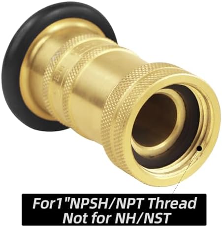Fire Hose Nozzle 1" NPSH/NPT Fire Fighter Hose Nozzle 100 psi 75 gpm - Image 5