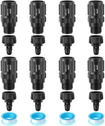 8 Set 25 PSI Drip Irrigation Pressure Regulator Kit by Gulfmew