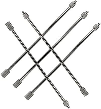 Nozzle Extension Brass Flexible Mist Mist Nozzles Extension Rod For Outdoor Misting System, 10/24 UNC Thread For Garden, Humidification, Outdoor Cooling, Dust Control, L(Size:45cm/17.7inch,Color:5PCS) by Melairy