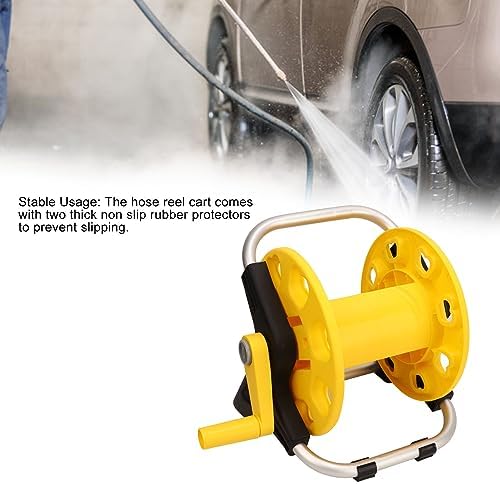 Compact Hose Reel, Wall Mounted 20m Hose Reel Lightweight Portable Hose Pipe Reel Prevents Twisting Standing Mobile Hose Reels for Home Patio Deck Yard Garden - Image 3
