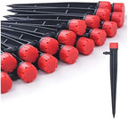 Irrigation System forgarden 50pcs Drip Emitters 1/4" Drip Irrigation Tubing 360° Adjustable Water Flow Drippers Garden Irrigation Garden Sprinkler - Image 2
