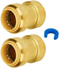 SUNGATOR 1-Inch Coupling, Push to Connect Plumbing Fittings, Brass, 2-Pack by SUNGATOR