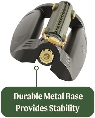 Vego Turbo Oscillating Sprinkler w/Quick Connector Starter Set Metal Base and 20 Precision Nozzles, 3-Way Adjustable for Large Yard and Lawn Covers up to 4973 sq. ft.-Seaweed Green - Image 3