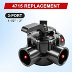 4715 3-Way Pool Diverter Valve, 1-1/2 to 2 Inch, Compatible with Jandy 4715 - Image 2