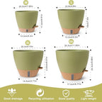 Self Watering Pots for Indoor Plants 12/10/9/8 Inch Plastic with Reservoir - Image 2