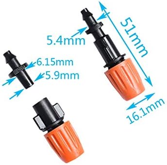 Botanical Garden Lawn Nozzle Irrigation Atomizing Sprinkler Drip Irrigation System Sprinkler Barb 1/4" Connector Garden Sprinkler 50PCS (Color : Orange) - Image 4