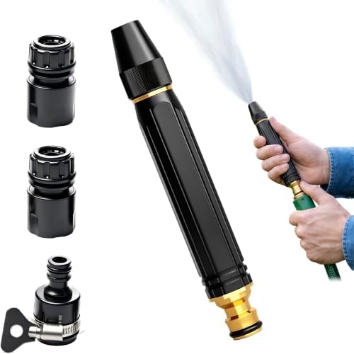 Gaoyashuiqiang Nozzle, Heavy Duty Adjustable Twist Hose Nozzle Jet Sweeper Nozzle, Power Blaster High Pressure Water Wand Hose Nozzle for Lawn Watering, Car Washing and Outdoor Cleaning, Pressure by Unknown
