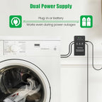 Washing Machine Water Leak Detector Kit with Dual Power Supply, Precise Sensor, Automatic Shut-Off Hot & Cold Valves 3/4" 90° , Alarm Sound and Alarm Light - Image 4