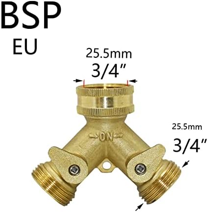 3/4 Inch 2/4-Way Brass Plastic Garden Hose Splitter Y-Type Watering Connector Distributor For Outdoor Tap And Faucet 1Pcs (Color : C) - Image 3