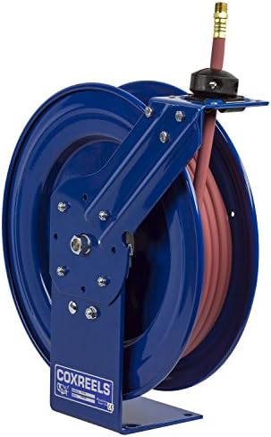 Coxreels P-LP-335 Low Pressure Retractable Air/Water Hose Reel: 3/8" I.D., 35' Hose Capacity, with Hose, 300 PSI, Made in USA by Coxreels