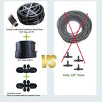 Drip Irrigation System for Garden with Water Timer Main ID 1/2inch 32Ft and 1/4inch 131Ft Water Hose, 2-Zone Automatic Watering System Sufficient Water Irrigation Dripper Waterflow Evenly Easy DIY - Image 5