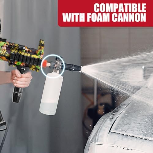 MP5 Model Pressure Washer Gun with Swivel & 4 Nozzles, 3600 PSI High Pressure Spray Gun with 3/8" Quick Connect Plug, Swivel Gun Compatible with Foam Cannon, Power Washer Accessories (Green) - Image 3
