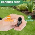 1/2 Inch Drip Irrigation Tubing 75FT Flexible Garden Water Hose Supply - Image 2