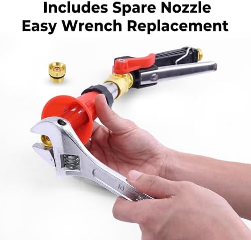 Heavy Duty Adjustable Spray Gun, 3/8"Brass Hose Barb, Agricultural Spray Gun-Up to 5.5GPM, 400 PSI - Image 4