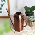 Vintage Stainless Steel Watering Can 1.5l with Long Spout for Garden and Indoor Plants, Copper Color Succulent Watering Pot for Flower Care - Image 5