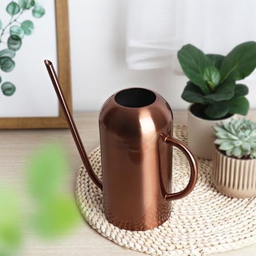 Vintage Stainless Steel Watering Can 1.5l with Long Spout for Garden and Indoor Plants, Copper Color Succulent Watering Pot for Flower Care - Image 5