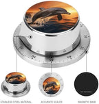 Mechanical Kitchen Timers for Cooking,Dusk Dolphin Printed 60 Minute Magnetic Countdown Timer,Cute Cooking Timers with Alarm,Stainless Steel Time Timer Manual No Batteries Required - Image 3